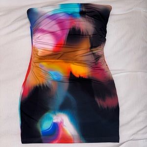 BRAND NEW White Fox Strapless Mini Dress Flame Aura